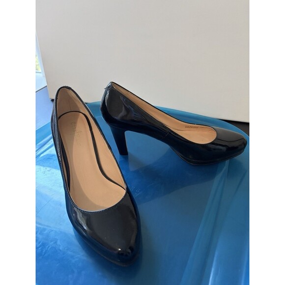 Cole Haan Shoes - Cole Haan Black Patent Leather Pumps Almond Toe High Heels 5.5 Office Classic